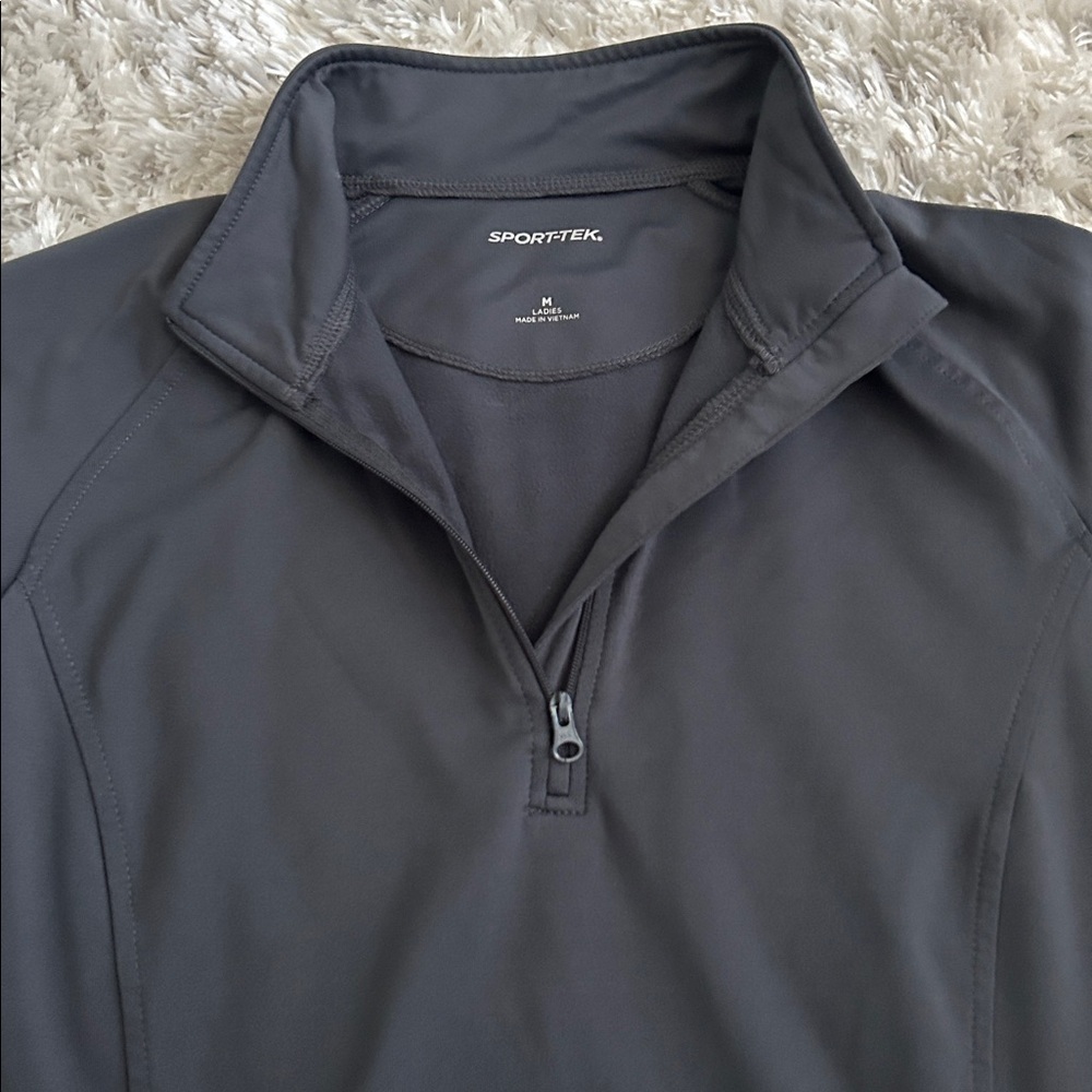 Sport-Tek Dark Gray Ladies' Fleece Lined Pullover - Picture 3 of 10